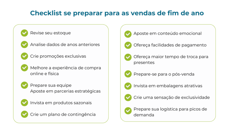 Checklist se preparar para as vendas de fim de ano