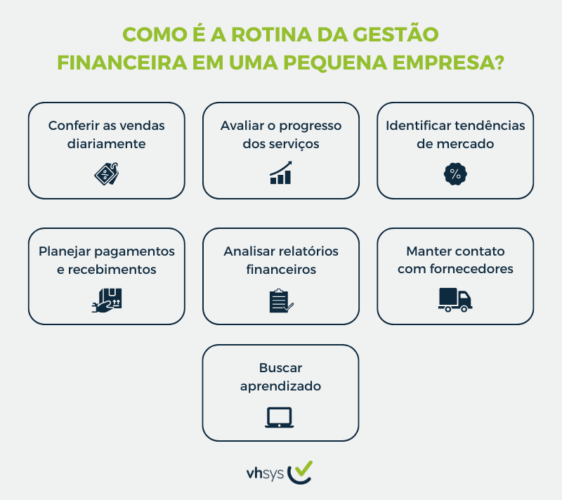 Como é a rotina da gestão financeira em uma pequena empresa